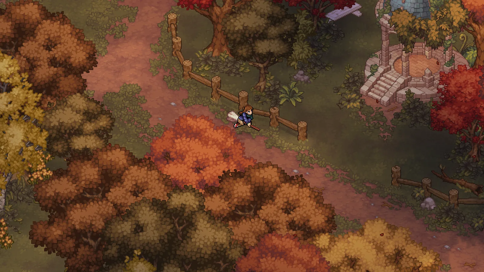Official Witchbrook autumn environment screenshot from the media page.